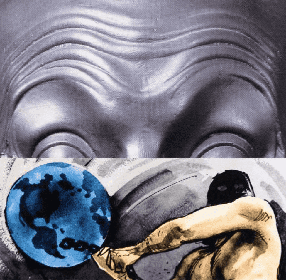 John Baldessari, ‘Figure with Globe’, 2009, Print, Screenprint in colors, on Fabriano paper, null, Numbered