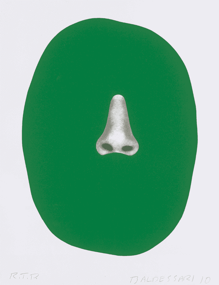 John Baldessari, ‘Nose,Silhouette - Green’, 2010, Print, 2-color lithograph/screenprint, Gemini G.E.L., Numbered, Dated