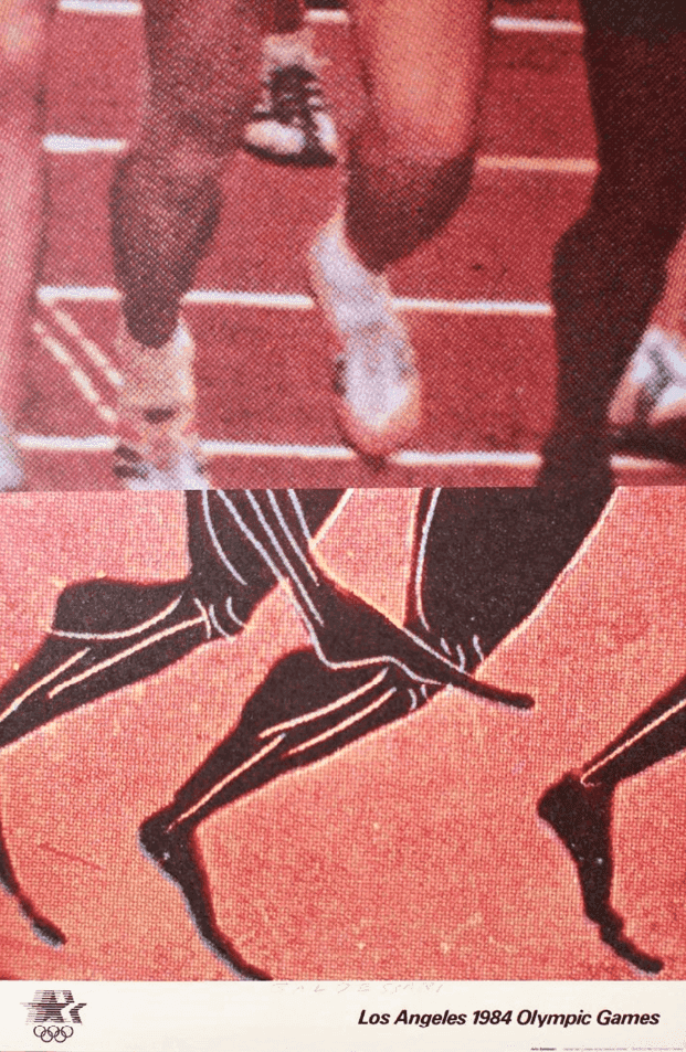 John Baldessari, ‘The Sprinters, for the 1984 Olympics’, 1982, Print, Limited Edition Offset Lithograph on Parson's Diploma paper, United States Olympic Committee and Knapp Communications, Inc., 