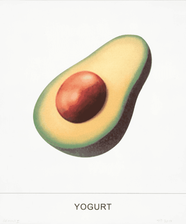 John Baldessari, ‘Yogurt’, 2017, Print, Screenprint on Arches 88 paper, null, Numbered, Dated