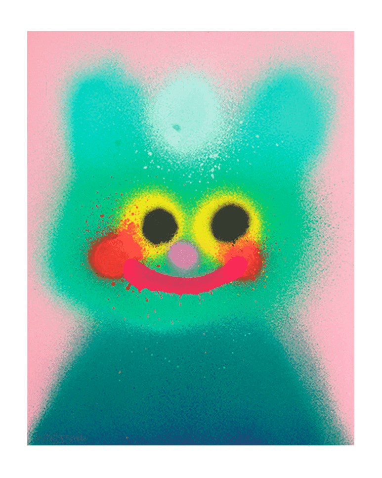 Jon Burgerman, ‘Earth’, 2022, Print, Acrylic spray paint on fine art paper, Misa.Art, Numbered, Handfinished