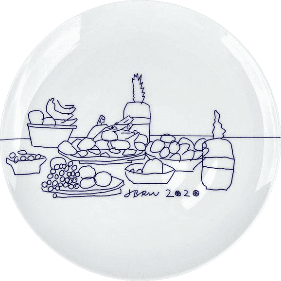 Jonas Wood, ‘Artist Plate Project 2020 (Jonas Wood)’, 2020, Collectible, Fine bone china, Artware Editions, 