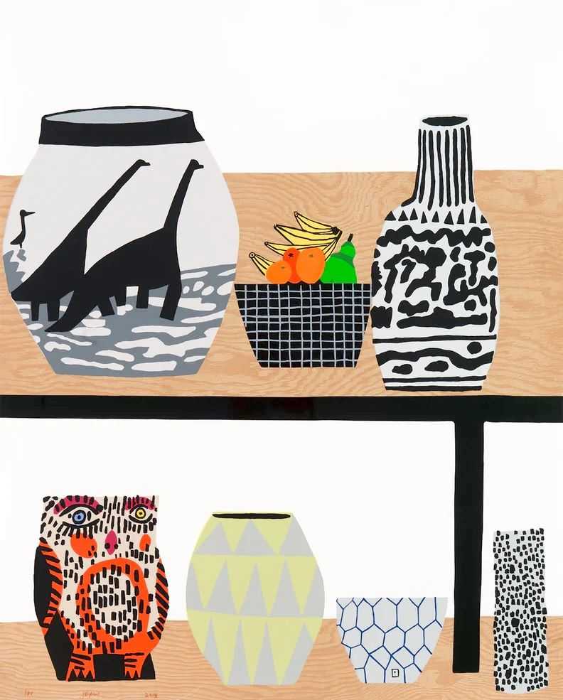 Jonas Wood, ‘Shelf Still Life’, 01-11-2018, Print, Lithograph and screenprint on paper, Cirrus Gallery, Numbered