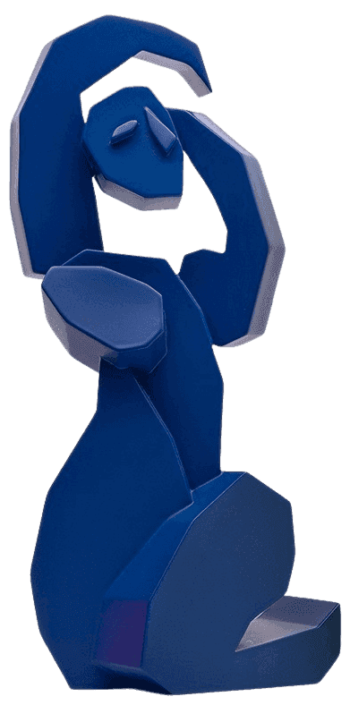 Jonatan Chapline, ‘Standing Bather (Blue)’, 2020, Sculpture, Painted bronze, Case Studyo, Numbered