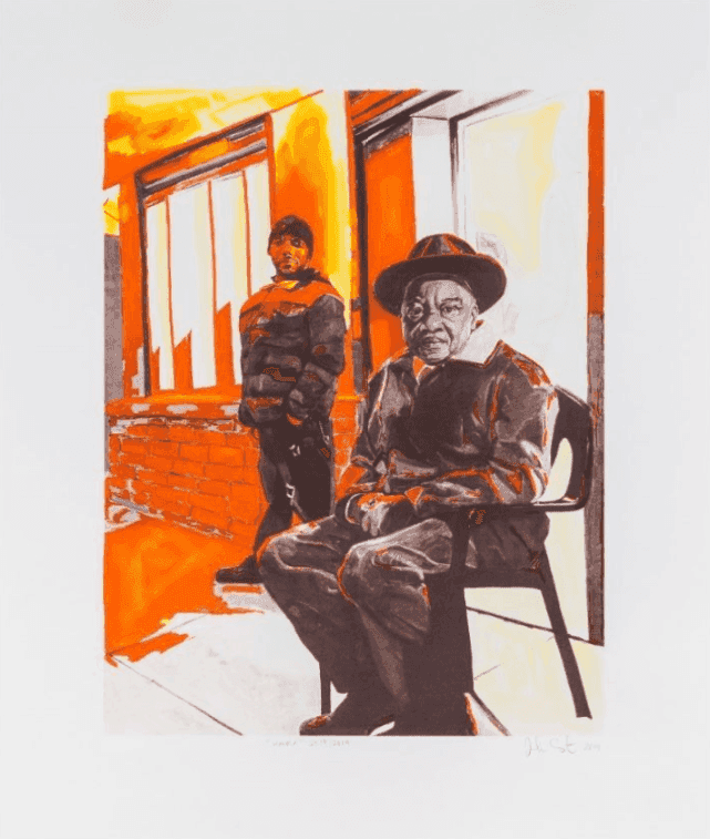 Jordan Casteel, ‘Harold’, 2017, Print, Hand-finished 2 colour lithograph with watercolour paint, null, Numbered, Dated