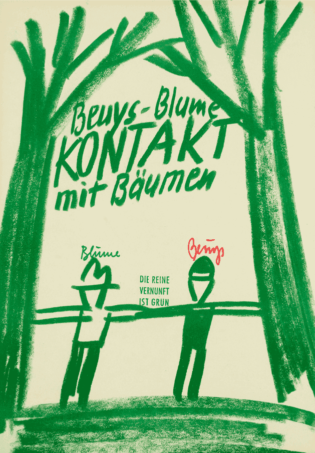 Joseph Beuys, ‘Kontakt mit Bäumen’, 1982, Print, Offset on light cardboard, null, 