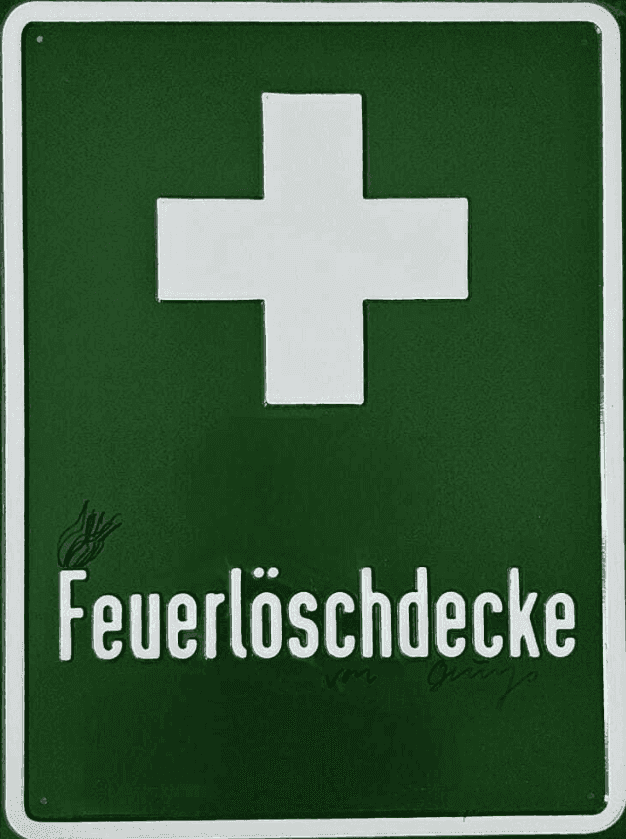 Joseph Beuys, ‘Nicht von Joyce’, 1984, Sculpture, Metal sign, with handwritten addition, null, Numbered