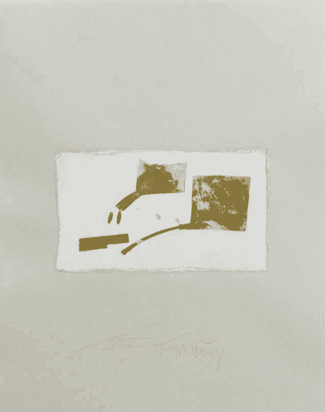 Joseph Beuys, ‘Skulptur aus Gold’, 1980, Print, Aquatint and lithograph on gray Rives paper, null, Numbered