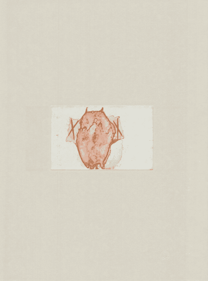 Joseph Beuys, ‘Tränen - Schamanentrommel’, 1985, Print, Etching on Rives paper, Grafos Verlag AG, Numbered