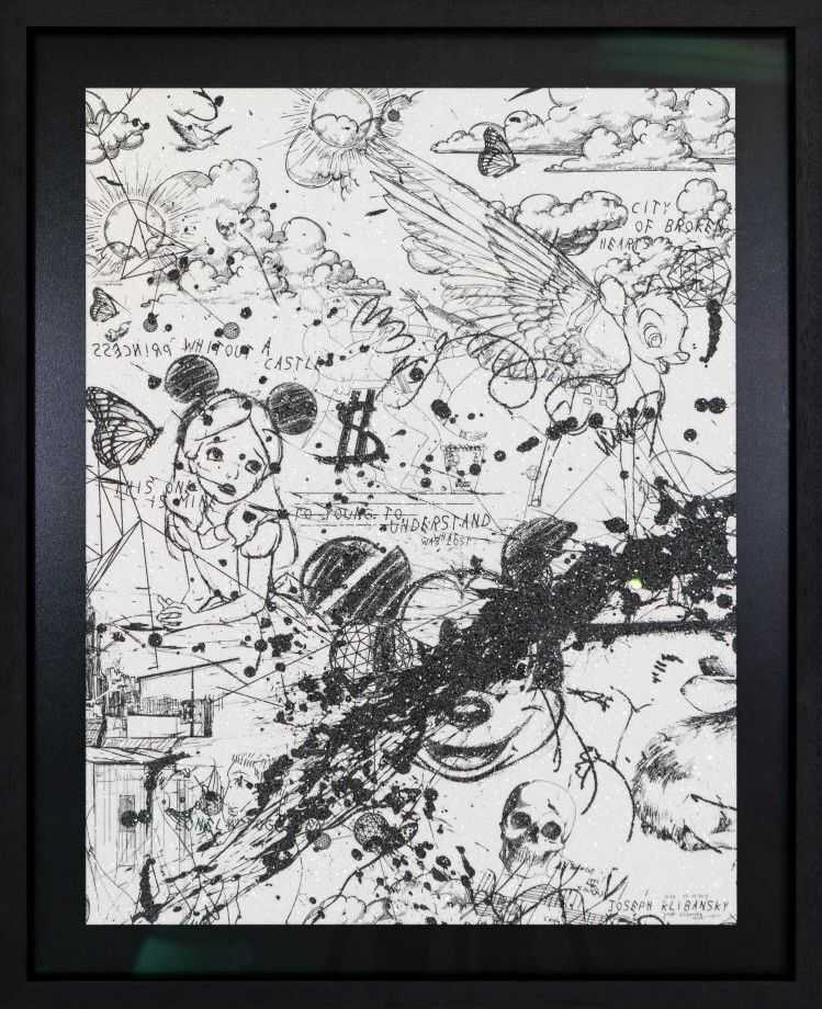 Joseph Klibansky, ‘Caught Up In A Dream (White)’, 2019, Print, Acrylic paint archival cotton paper museum glass screen print ink wood and aluminum frame, Self Released, Numbered, Framed