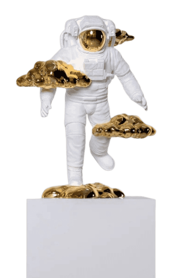Joseph Klibansky, ‘Beyond the Clouds (Classic)’, 2026, Sculpture, Composite Art Casting Resin, Paint, Gold-colored plating, null, Numbered, Dated