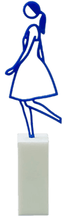 Julian Opie, ‘Amelia’, 2019, Sculpture, Polished acrylic on corian base, Cristea Roberts Gallery, Numbered