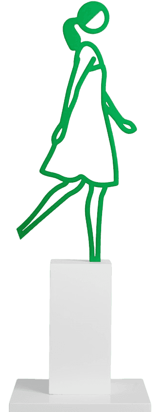 Julian Opie, ‘Amelia 2 Running’, 2020, Sculpture, Anodised aluminium with corian base, Cristea Roberts Gallery, Numbered