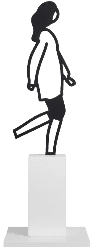 Julian Opie, ‘Amelia Running’, 2020, Sculpture, Anodised aluminium with corian base, Cristea Roberts Gallery, Numbered