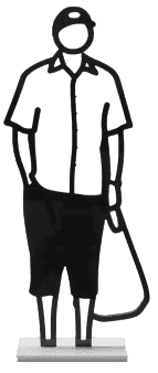 Julian Opie, ‘Australian Statuettes (Plastic bag)’, 2019, Sculpture, Laser cut acrylic, two part statuettes, Self-released, 