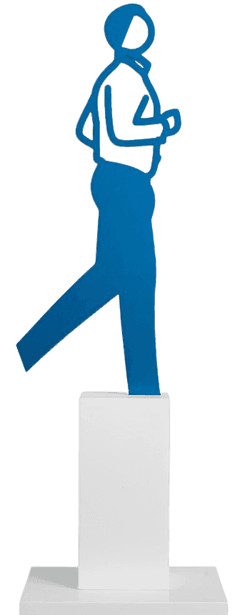 Julian Opie, ‘Clive Running’, 2020, Sculpture, Anodised aluminium with corian base, Cristea Roberts Gallery, Numbered
