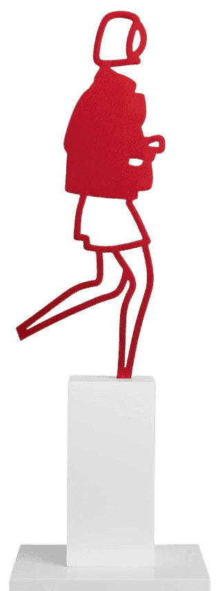 Julian Opie, ‘Elena Running’, 2020, Sculpture, Anodised aluminium with corian base, Cristea Roberts Gallery, Numbered