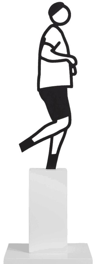 Julian Opie, ‘Elvis Running’, 2020, Sculpture, Anodised aluminium with corian base, Cristea Roberts Gallery, Numbered