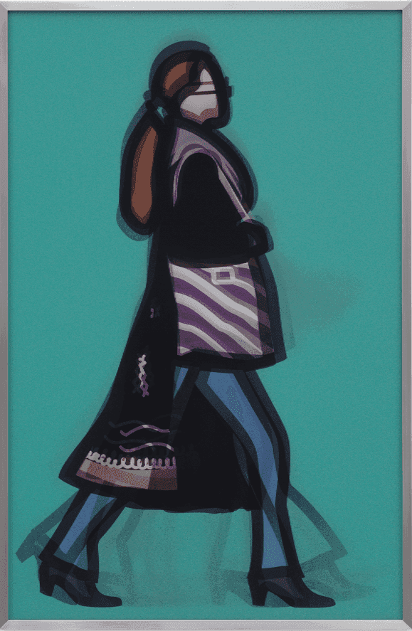 Julian Opie, ‘Musician’, 2014, Print, Lenticular acrylic in aluminum frame specified by the artist, Cristea Roberts Gallery, Numbered, Framed