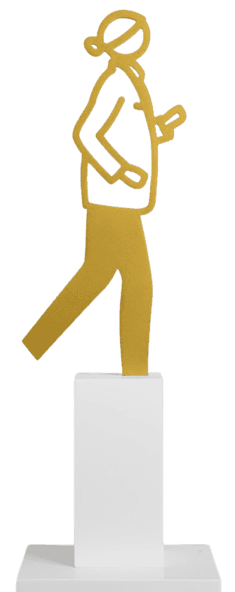 Julian Opie, ‘Paul Running’, 2020, Sculpture, Anodised aluminium with corian base, Cristea Roberts Gallery, Numbered
