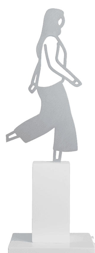 Julian Opie, ‘Sonia Running’, 2020, Sculpture, Anodised aluminium with corian base, Cristea Roberts Gallery, Numbered