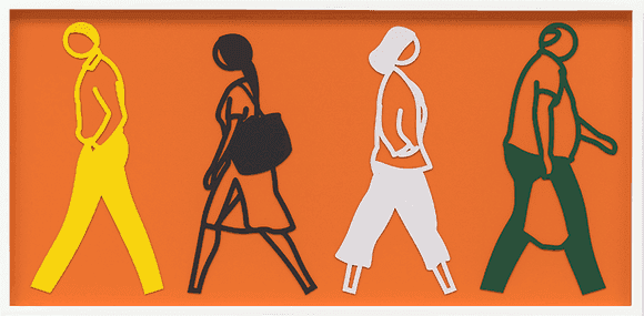 Julian Opie, ‘Street 1’, 2020, Print, Laser cut Museum board reliefs, Cristea Roberts Gallery, Numbered, Framed