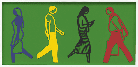 Julian Opie, ‘Street 3’, 2020, Print, Laser cut Museum board reliefs, Cristea Roberts Gallery, Numbered, Framed