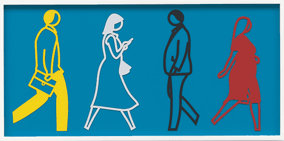 Julian Opie, ‘Street 5’, 2020, Print, Laser cut Museum board reliefs, Cristea Roberts Gallery, Numbered, Framed