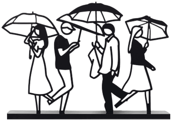 Julian Opie, ‘Summer Rain 2’, 2020, Sculpture, Black acrylic sculptures, Cristea Roberts Gallery, Numbered