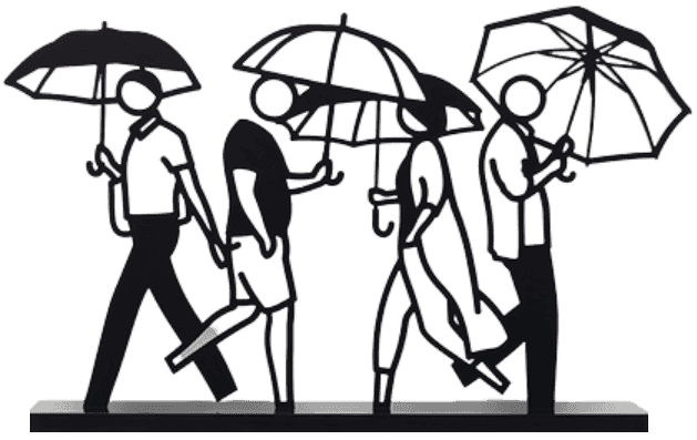 Julian Opie, ‘Summer Rain 3’, 2020, Sculpture, Black acrylic sculptures, Cristea Roberts Gallery, Numbered