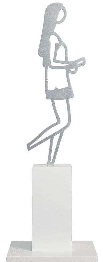 Julian Opie, ‘Teresa Running’, 2020, Sculpture, Anodised aluminium with corian base, Cristea Roberts Gallery, Numbered