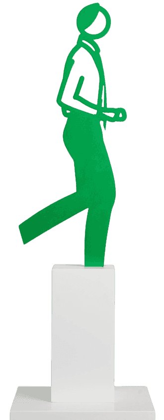 Julian Opie, ‘Tim Running’, 2020, Sculpture, Anodised aluminium with corian base, Cristea Roberts Gallery, Numbered