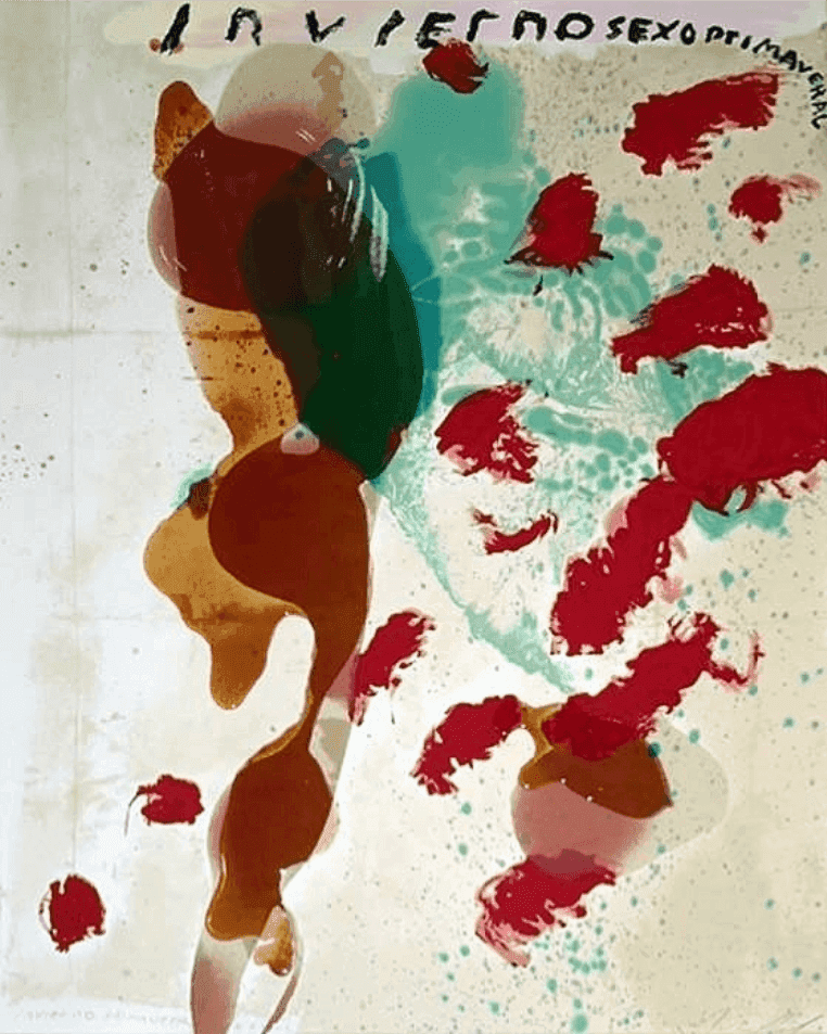 Julian Schnabel, ‘Invierno Primaveral’, 1995, Print, Hand-painted, color screenprint with poured resin, null, Numbered