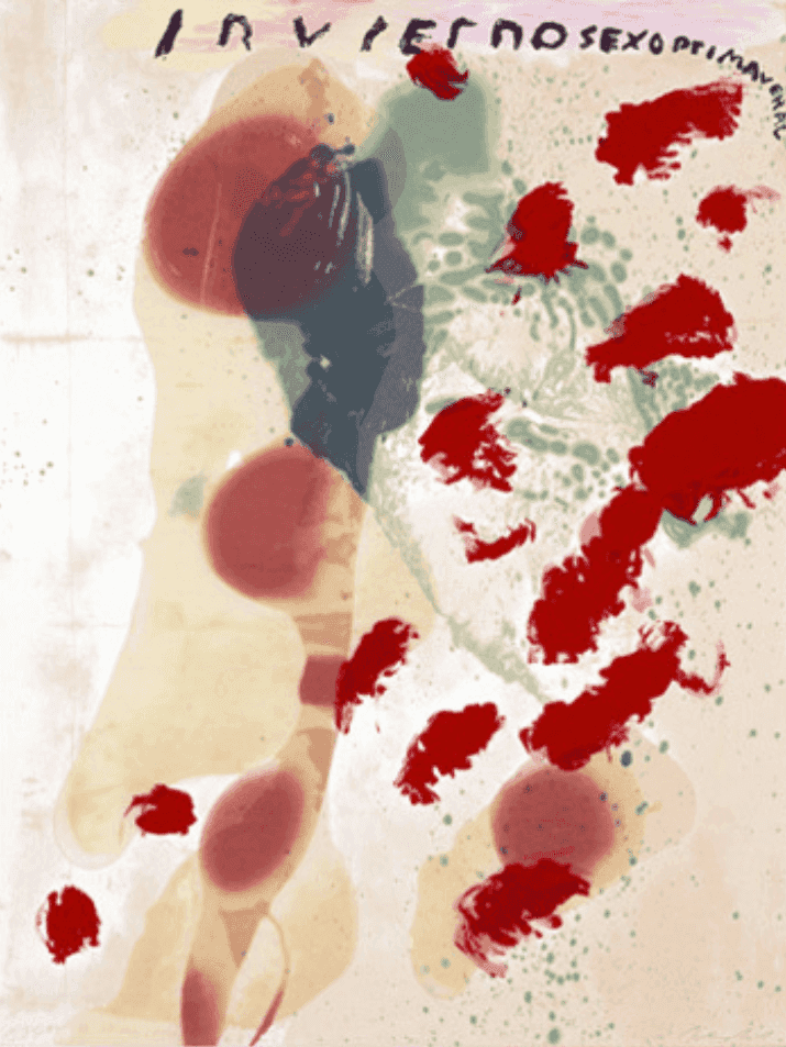 Julian Schnabel, ‘Inviernosexoprimaveral’, 1995, Print, Hand-painted, 14-18 colour screenprint with poured resin, null, 