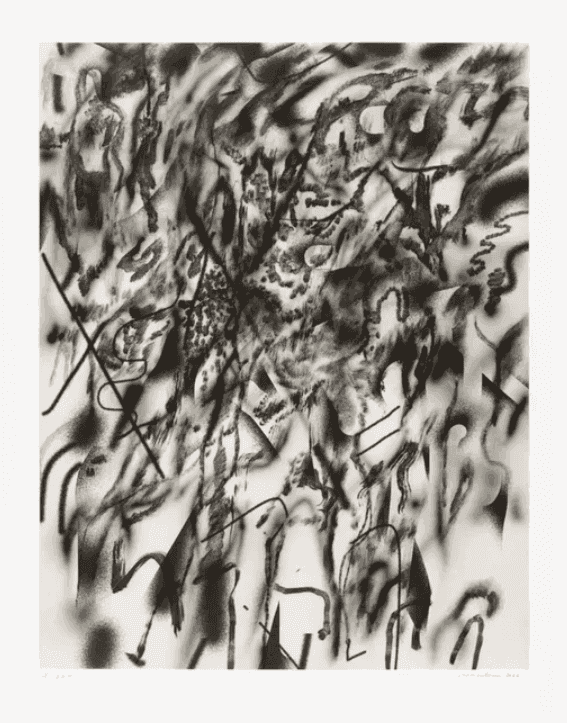 Julie Mehretu, ‘Corner of Lake and Minnehaha (smoke)’, 2022, Print, Lithograph with chine collé on Somerset Satin, null, Numbered, Dated