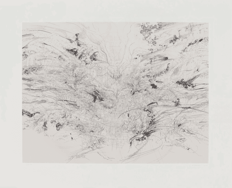 Julie Mehretu, ‘Entropia (Construction)’, 2005, Print, Lithograph, on Gampi chine collé to Somerset paper, null, 