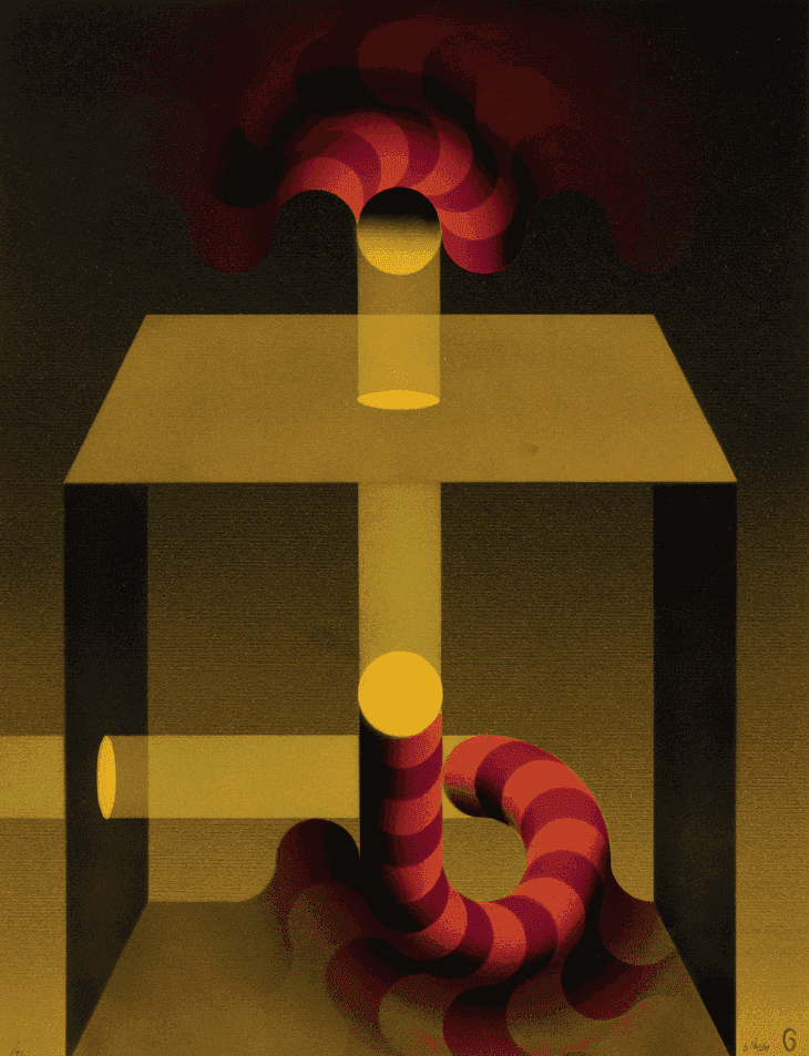 Julio Le Parc, ‘Modulación VI - Génesis Americana’, 1985, Print, Pochoir on paper, Mundi Arte, Numbered