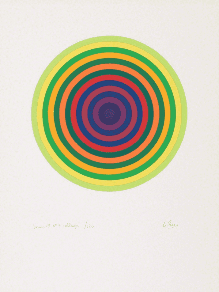 Julio Le Parc, ‘Série 15 No.9’, 1970, Print, Color screenprint and collage, on heavy paper, null, Numbered