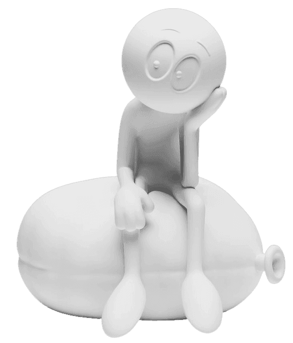 Kai, ‘Content’, 2024, Sculpture, Two-part white resin sculpture with a porcelain effect finish, Avant Arte, Numbered