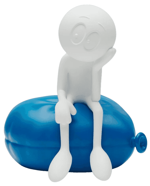 Kai, ‘Content (Hand-finished)’, 2024, Sculpture, White resin sculpture comprised of a figure and cushion base with a porcelain effect finish, hand-finished by the artist with acrylic spray paint, Avant Arte, Numbered, Handfinished