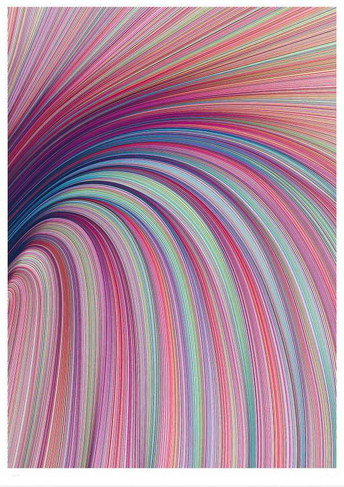 Kai & Sunny, ‘Downward Force’, 05-12-2019, Print, Hand pulled 5 colour screenprint on 100% cotton somerset satin 410gsm tub size, Self-released, Numbered