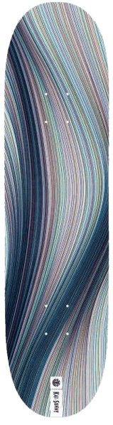Kai & Sunny, ‘Twists and Turns (Skateboard)’, 23-11-2018, Collectible, 8 colour silkscreen on Featherlight white dipped veneer, Self-released, 