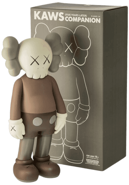 Kaws, ‘5YL Companion (Brown)’, 2004, Sculpture, Painted cast vinyl, Kawsone, 