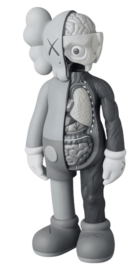 Kaws, ‘Companion Flayed (Grey)’, 2017, Sculpture, Vinyl, Kawsone, 