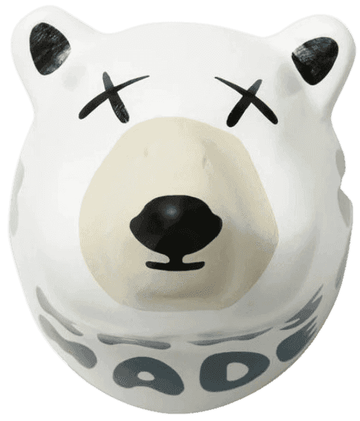 Kaws, ‘KAWS x Human Made Polar Bear Papier Mâché Trophy’, 29-04-2022, Collectible, Papier-mâché, Human Made, 