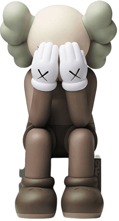 Kaws, ‘Kaws Companion : Passing Through (2018 Brown)’, 2018, Sculpture, Painted cast vinyl, Kawsone, 