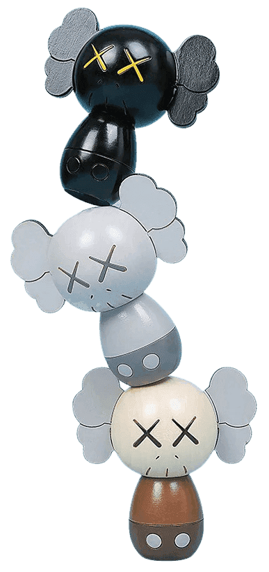 Kaws, ‘Kokeshi Doll Set’, 2019, Sculpture, Wood, DDT, Numbered