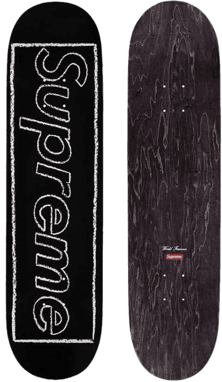 Kaws, ‘Supreme Skateboard (Black)’, 2021, Collectible, Screenprint on wood skateboard deck, Supreme,