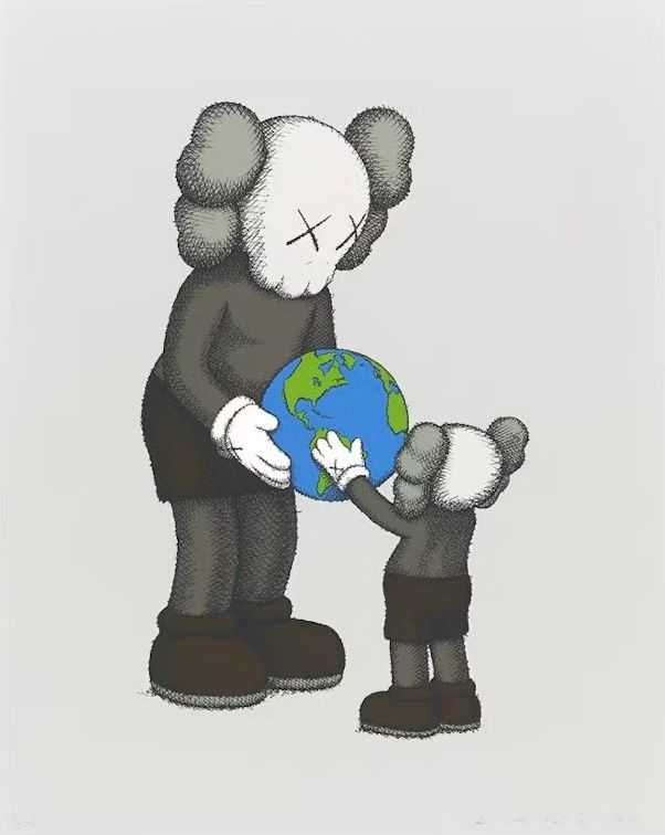 Kaws, ‘The Promise (Print)’, 2022, Print, Screenprint on Stonehenge 250gm Steel Grey, Kawsone, Numbered