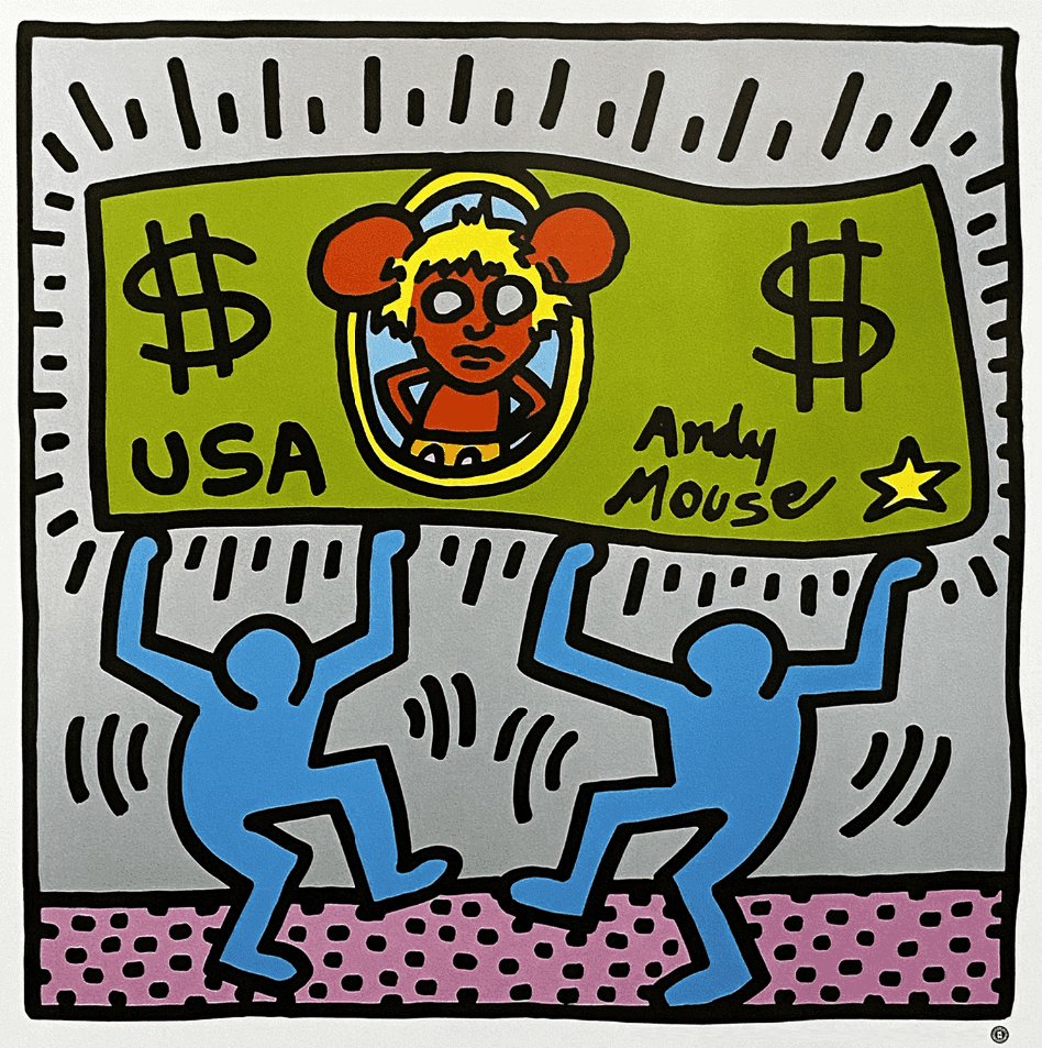 Keith Haring, ‘Andy Mouse III’, 1986, Print, Silkscreen, null, Dated